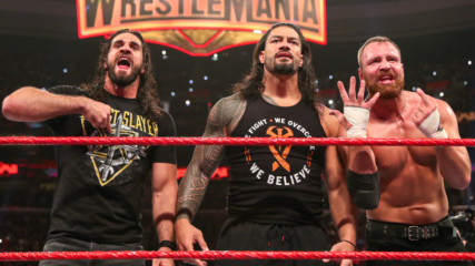 Roman Reigns, Seth Rollins and Dean Ambrose reunite as The Shield: Raw, 4 March, 2019