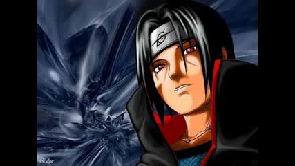 Itachi mangekyu in the eyes 