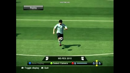 Pes 2010 Goal from half line (aguero)