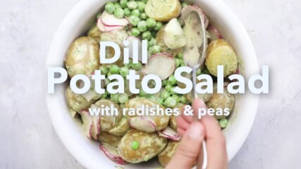 Potato Dill Salad with Radishes & Peas / Картофена салата с копър репички и грах