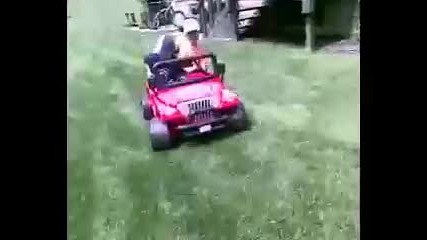 Modified Power Wheels Jeep Wheelie Fast