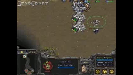 Starcraft Rush - Marines Attack