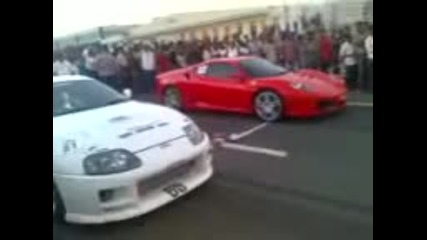Supra vs Ferrari Drag A R Shabbir
