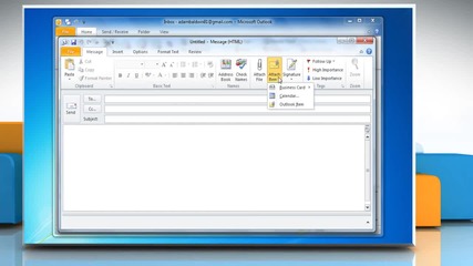 Microsoft® Outlook 2010: How to send Contact and Distribution Groups through e-mail on Windows® 7?