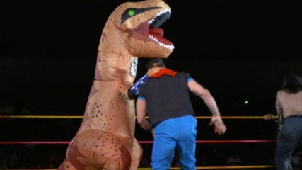 T-Rex, superheroes and a mummy battle in NXT Halloween Royal Rumble