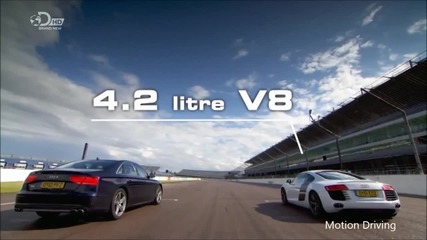 Audi S8 "издуха" Audi R8: Drag Race