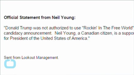 Trump Campaign: We'll Stop Using Neil Young's Music