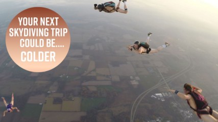 Naked and afraid: Skydiving with a twist