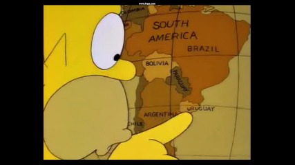 The Simpsons - Хоумър казва на Uruguay [ U - Are - Gay]