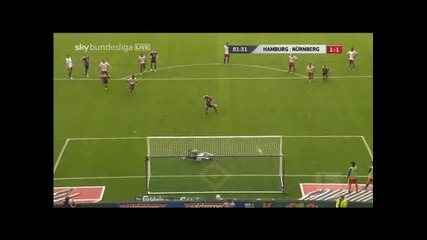Hamburger Sv [1 - 1] Nurnberg 11.09.2010 Гол на Pinola