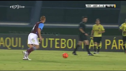 feyenoord - 1 - 3 - aston - villa - sidwell 