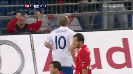 Switzerland Vs England 1 - 3 - Wayne Rooney Goal - September 7 2010 - Euro 2012 Qualifier - [hd]