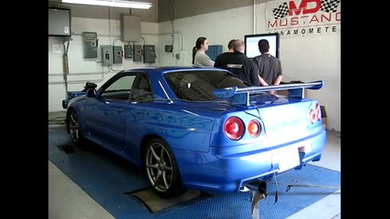 Nissan Skyline R34 Gtr Dyno Run (high Quality)