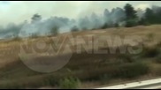 Пожар гори близо до Ябланица (ЕКСКЛУЗИВНИ КАДРИ)