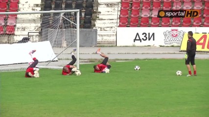 " Железничарите " тренират в отлично настроение преди дербито с Цска