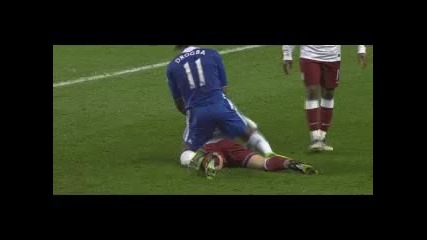 Didier Drogba and Stephen Warnock