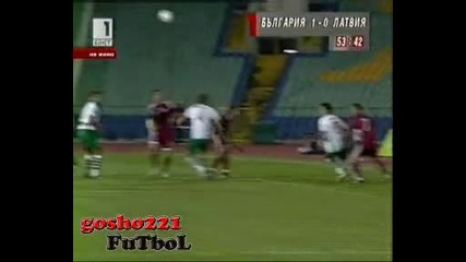 България 1 : 0 Латвия Рангелов гол 12.08.09