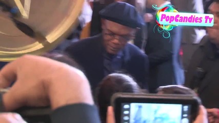 Звездата Самюел Джаксън на премиерата на филма си Завръщането на Първият Отмъстител (2014)