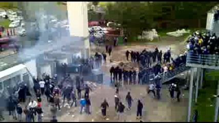 Футбол - Хулигани на Sparta нападат полицаи