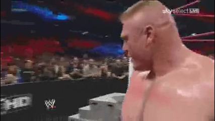 Wwe Extreme Rules 2012 Brock Lesnar vs John cena (extreme rules match)