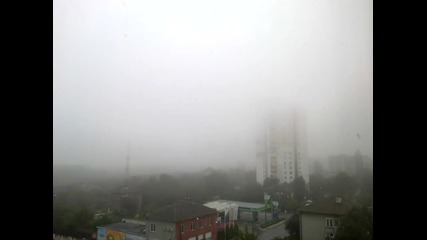 time lapse - гъста мъгла в София 22.9.2014