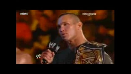 Wwe Raw Triple H vs Randy Orton 06/08/09 The game returns!! 