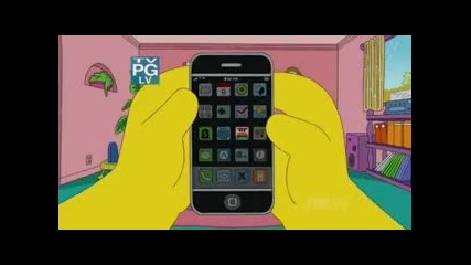 Homer Simpson с iphone