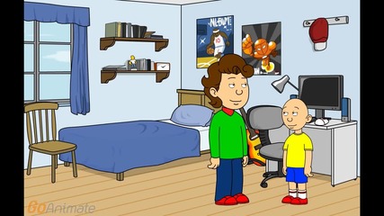 dad shows Caillou something on Deviantart