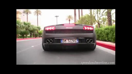 Страхотно Черно Lamborghini Gallardo - Страшен Звук