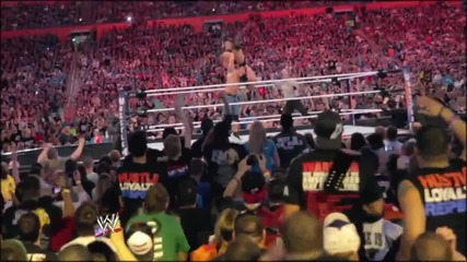 Един поглед към Wrestlemania 29 Wwe Championship мач между The Rock и John Cena