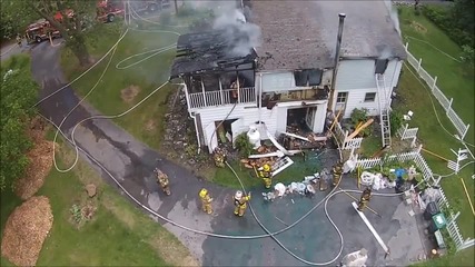 Пожарникар, който не обича да го снимат с дрон