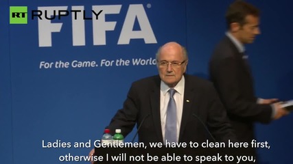 FIFA's Sepp Blatter Showered in Fake Money by Comedian