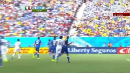 Мондиал 2014 - Италия 0:1 Уругвай - Неадекватен съдия покоси Италия и ги изхвърли от Мондиала