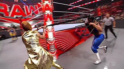 Becky Lynch takes out Bianca Belair after her match against Doudrop: Raw, March 14, 2022