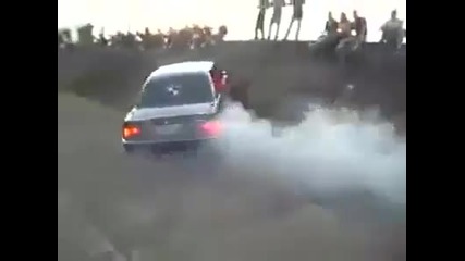 Bmw e38 burnout fail