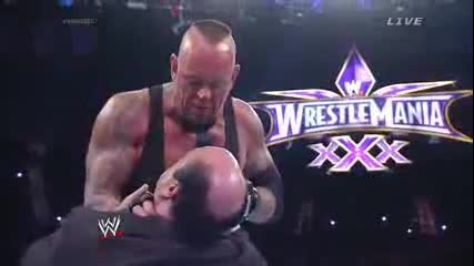 The Undertaker праща съобщение до Brock Lesnar - Wwe Main Event 18/3/14