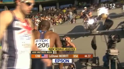 Lashawn Merritt - Полуфинална на 400м от световното в Берлин