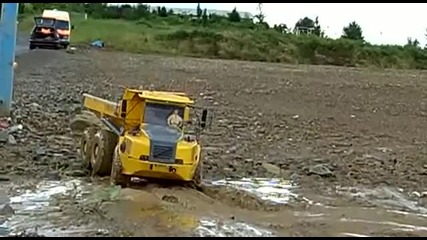 A40d durch den Schlamm
