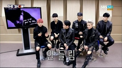 151117 B.a.p Mv Talk @ The Show Young, Wild and Free