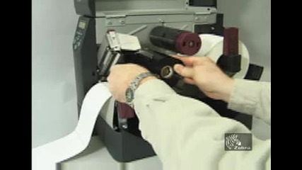 Zebra Z4mplus/zm400 Зареждане На Консумативите