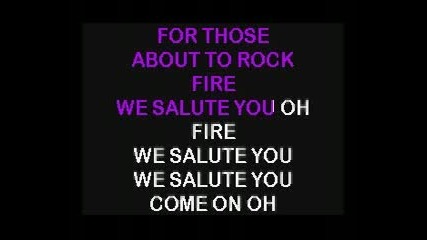 Ac/dc - For those about to rock (we salute you) karaoke