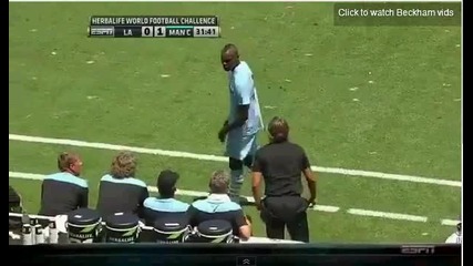 Balotelli failed trick shot - Mancini takes him out