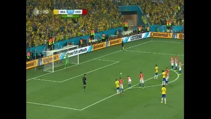 * W C 2014 * Бразилия 2:1 Хърватия (гол от дузпа на Неймар Дж.)