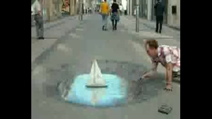 Video Optical Illusion By Julian Beever .wmv