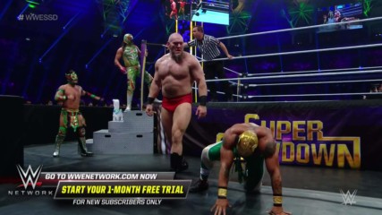 Lars Sullivan unleashes his fury on Lucha House Party: WWE Super ShowDown 2019