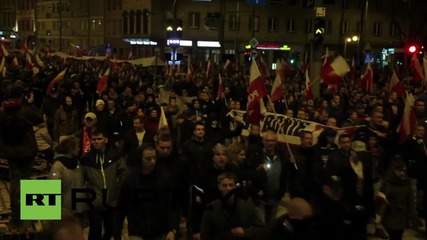 Poland: EU flag burned during Wroclaw Independence Day march