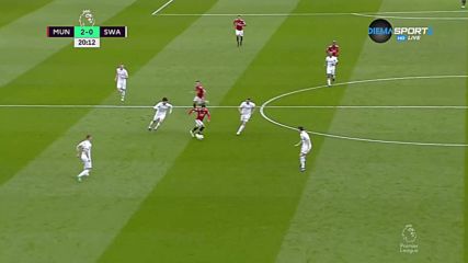 Манчестър Юнайтед - Суонси 2:0 /първо полувреме/