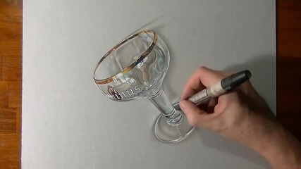 Страхотно рисуване на стъклена чаша за бира