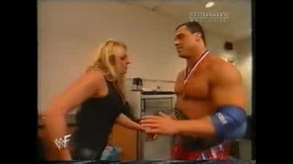 Trish Stratus & Kurt Angle Backstage