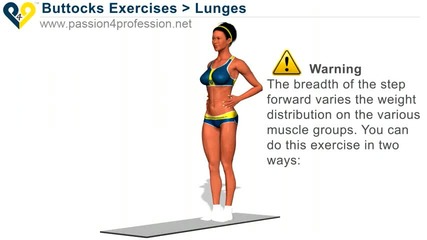 Упражнение за дупе и крака Lunges buttocks exercises 